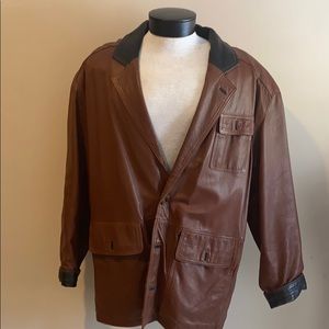 Vintage Men’s XL Leather Jacket by Gino Monti